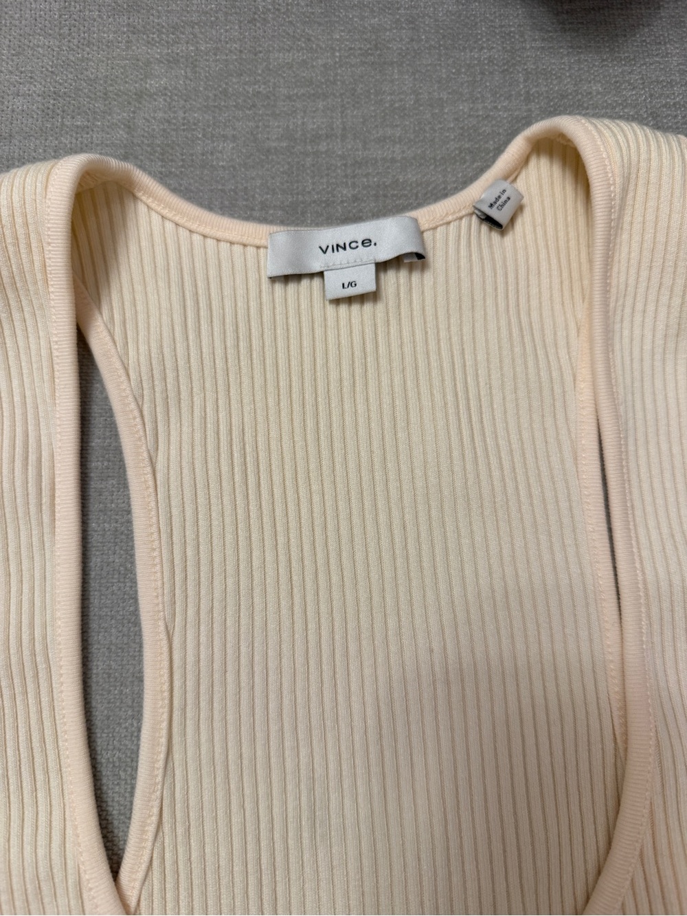 Vince Ribbed Racer Back Knit Tank - Picture 3 of 4